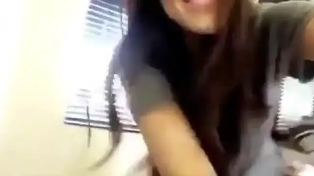 Brunette teen blow and cum on beauty face