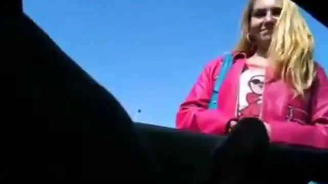 Handjob in car