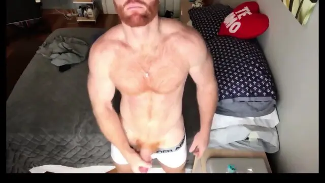 Ginger Hunk Seth Forena Bed Jerks His Cock Until He Cums