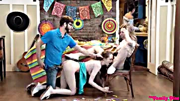 Anya's pie party got freaky, Samantha's ass involved