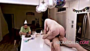 Stepson's birthday surprise: milf gets brutally fucked