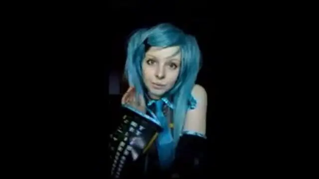 Katie the cosplay girl does a cute strip on cam