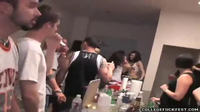 College party turns into interracial fuck fest