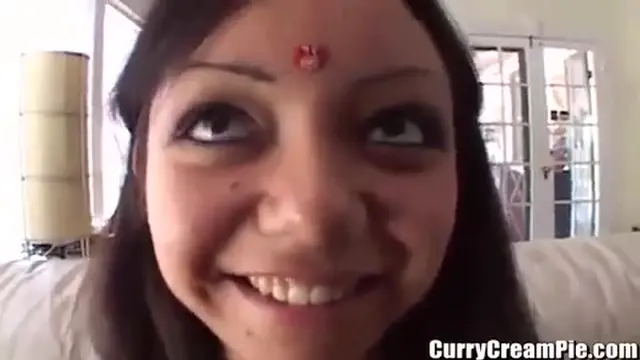 An Indian girl tasting American cock