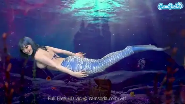 Camsoda - Masturbating mermaid get legs and pussy