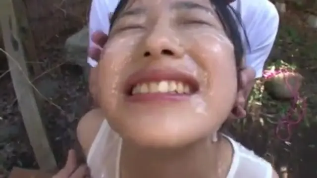 Asian girl gets a golden shower