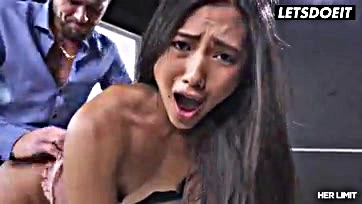 Asian woman enjoys anal sex with large Italian penis