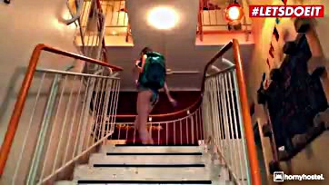 Sofia gets roughed up by the hostel janitor