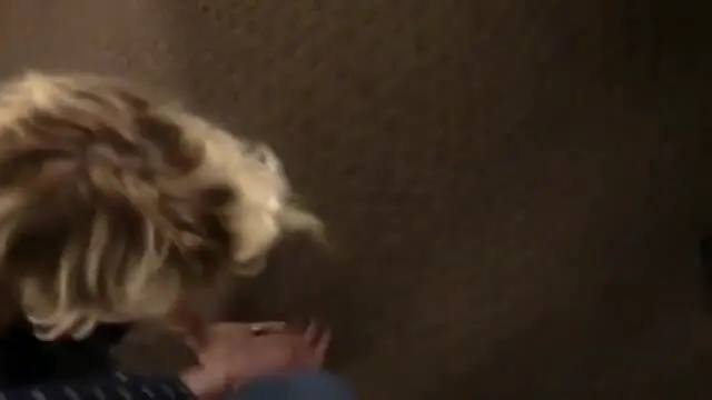 Young blonde gets dominated and throat fucked by older guy