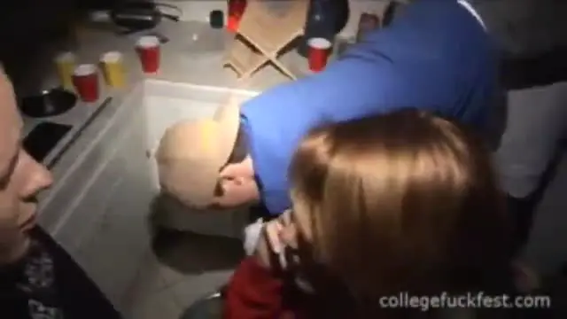 College kegger teen fuck gets messy