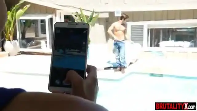 Jealous teen gets smash fucked by a handsome pool boy