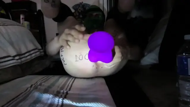 DEEP WITH MY HUGE PURPLE DILDO