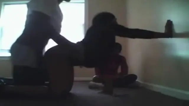 2 amateur black women in all fours