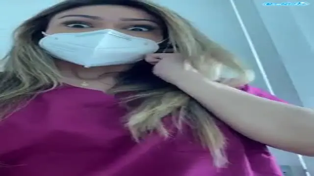 Camsoda - Hot nurse Katana Kombat rubs her pussy in scrubs