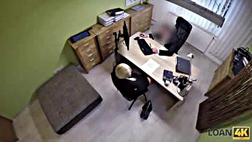 Naughty agent casts sex scenes in loan office