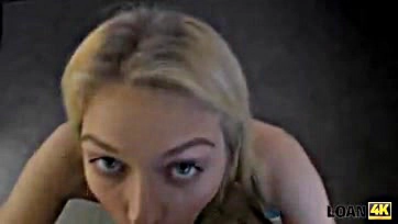 Desperate girl gets paid by stripping and getting screwed