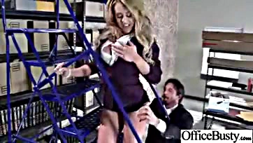 Corinna Blake gets banged in office, big tits involved