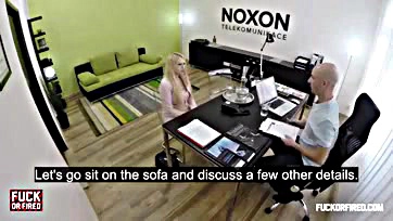 Office affair with boss and big tits