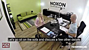 Office affair with boss and big tits