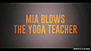 Mia gets her yoga instructor's attention in a naughty way