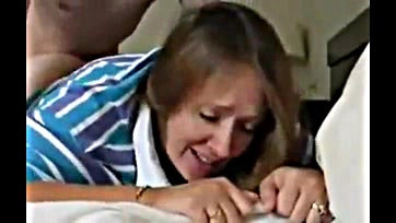 Stepson's cock cums in stepmom's ass