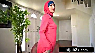 Chloe's hijab-wearing hotness pays rent with landlord's cock