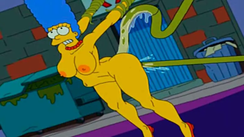 Marge sendo fodida pelos tentáculos do alienígena Kang