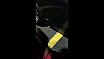 Blonde gets publically banged and facialed in a parking lot