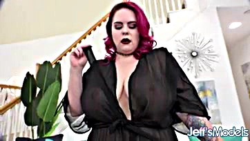 Fat mom tries sex toys, gets very horny