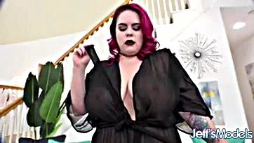 Fat mom tries sex toys, gets very horny