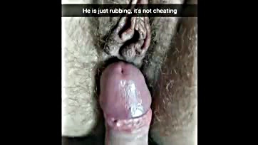 Man's cock enters wife's fertile pussy, resulting in cum