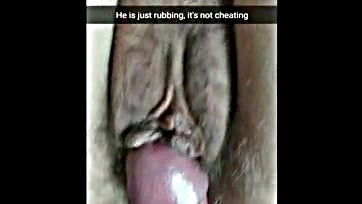 Man's cock enters wife's fertile pussy, resulting in cum