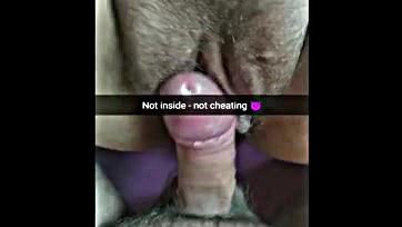 Man's cock enters wife's fertile pussy, resulting in cum