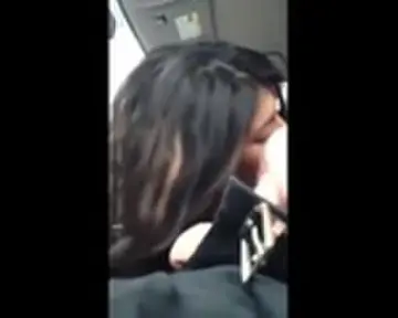 A hot blowjob in the front seat