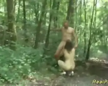 Couple fucking in the forest