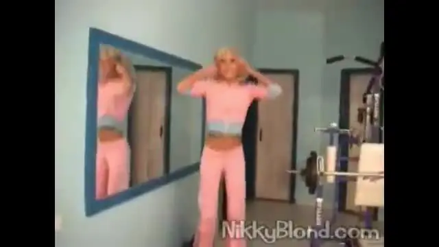 Nikky Blond fucking hardcore by her fitness trainer in the gym