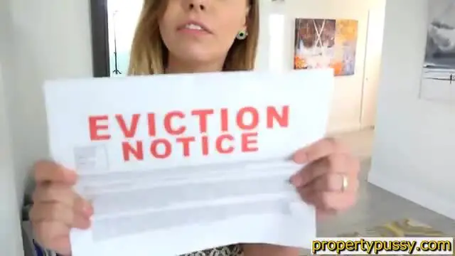 Teen tenant is late on her rent and is about to get evicted