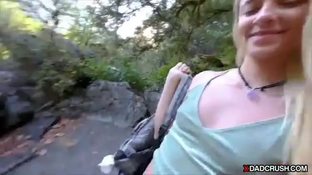 Horny hiking with my rock hard stepdad