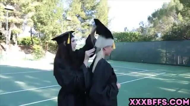 Teen BFFs celebrating graduation with pussy eating