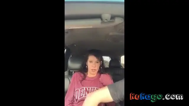 Very cute chick gets fingered to orgasm in back seat