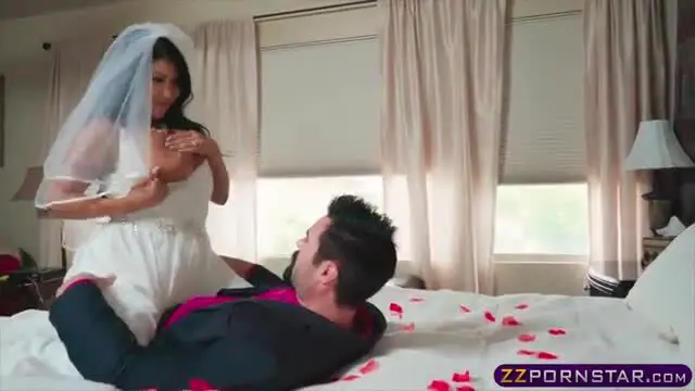 Busty bride gets fucked by her crush on wedding night