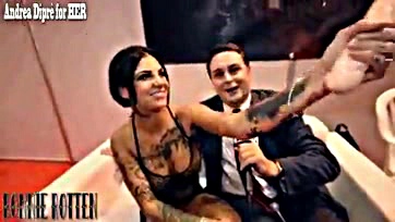 Adult actress Bonnie Rotten engages in explicit oral sex