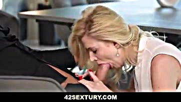 Blonde gets deep anal sex from a smoking hot partner