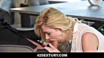 Blonde gets deep anal sex from a smoking hot partner