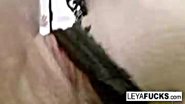 Leya Falcon gets a shower on her butt