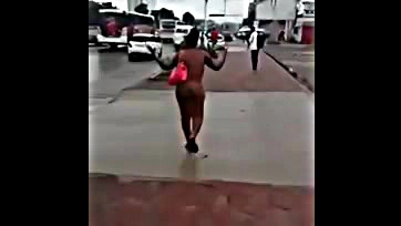 Naked Nigerian woman's embarrassing street display, damn shame