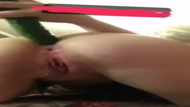 Anal masturbation with a cucumber