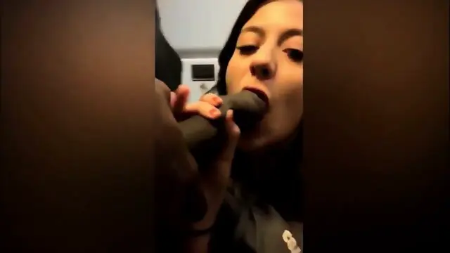 Sucking a bbc in the airplane bathroom