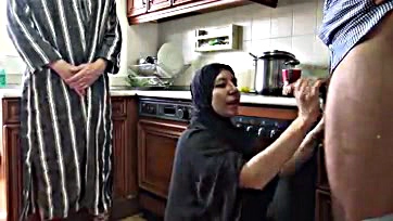 Arab wife gets massive cock while hubby watches helplessly