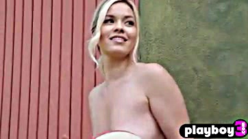 Meg Cyria flaunts her nude, curvy bod outdoors